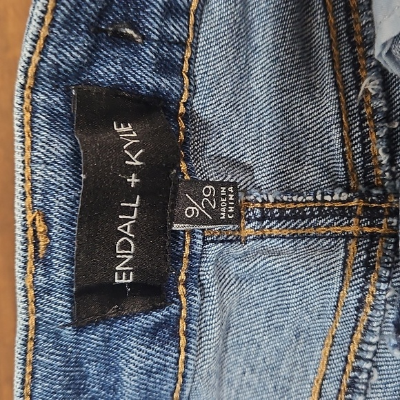 Kendall & Kylie Blue Distressed Jean Shorts - Picture 6 of 7
